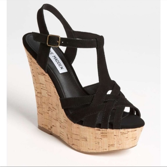 Steve Madden Shoes - Steve Madden Black Wildness Sandal, SZ 8.5